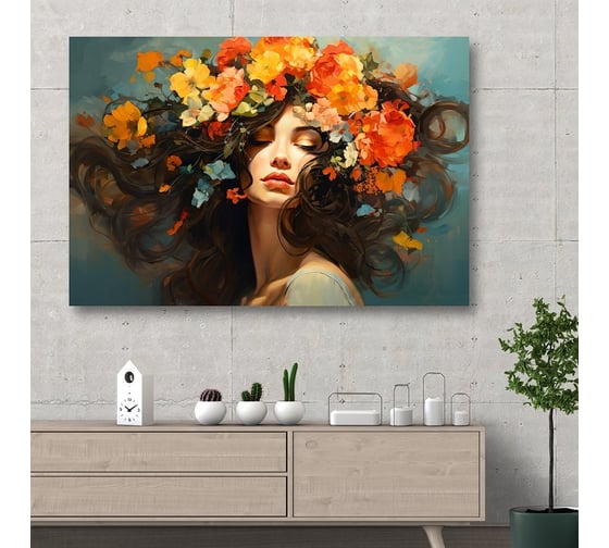 Картина Симфония Девушка Весна 70x50 см 1-251