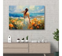 Картина Симфония Девушка в маках 70x50 см 1-310