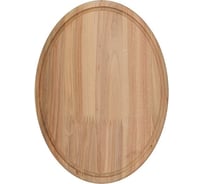 Разделочная доска с желобками МУЛЬТИДОМ размер 26x19 см, толщина 1,8 см (покрытие маслом) (овал) МФ18-215