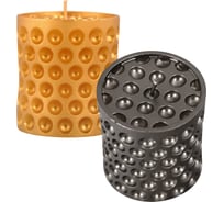 Свеча декоративная МУЛЬТИДОМ "Горошек", 5,5x5,5x6,5 см 2цв МС5-127