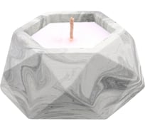 Свеча декоративная с подсвечником МУЛЬТИДОМ "Грань", размер 7x7х3,5 см МС5-200