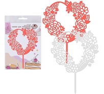 Топпер для украшения МУЛЬТИДОМ "Сердце", размер 14x18 см 2 цв. VL80-565