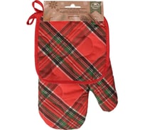Прихватка с рукавицей МУЛЬТИДОМ "Шотландка" набор из 2-х предметов МТ22-256
