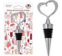Пробка для бутылки МУЛЬТИДОМ "Сердце", размер 11,5x4,5x2 см VL13-197
