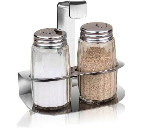 Набор для специй Lara 3 предмета: солонка 1х40мл, перечница 1х40мл, подставка LR08-00