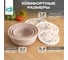 Комплект мисок Idiland Modena 3 шт. 1,2л+2,1л+3,2л с крышками с декором, бежевый 241108627/06 6