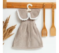 Кухонное полотенце Этель Платье 25x32 см, цвет бежевый, микрофибра 100% п/э 7532549