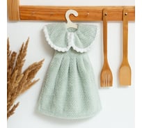 Кухонное полотенце Этель Платье 25x32 см, цвет зеленый, микрофибра 100% п/э 7532548