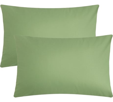 Комплект наволочек Этель 50x70 см - 2 шт., зеленый, 100% хлопок, ранфорс 7800353