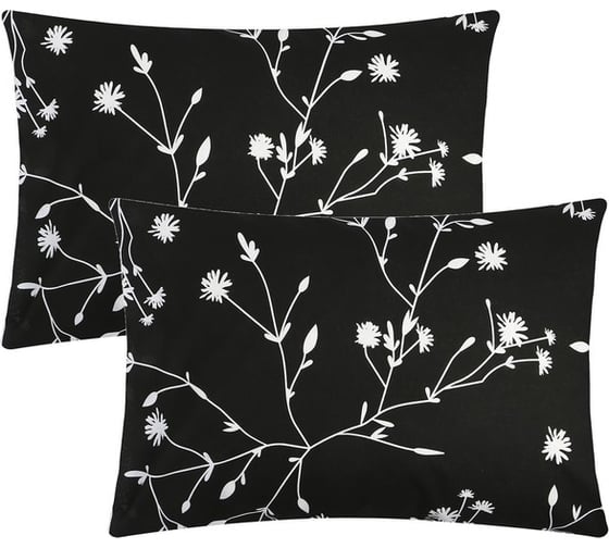 Комплект наволочек Этель White flowers (вид 3) 50x70 см - 2 шт., 100% хлопок, поплин 9423666