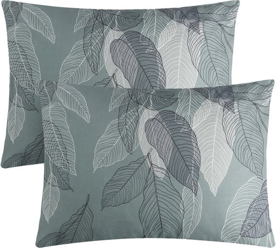 Комплект наволочек Этель Mint leaves 50x70 см - 2 шт., 100% хлопок, перкаль 9355443 1