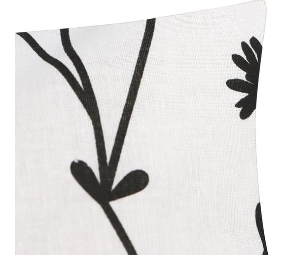 Комплект наволочек Этель Black flowers, 50x70 см - 2 шт., 100% хлопок, поплин 9423668