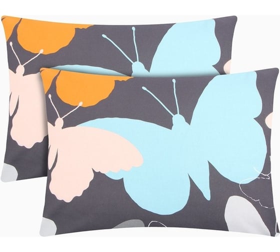 Комплект наволочек Этель Butterflies 50x70 см - 2 шт., 100% хлопок, поплин 9935971