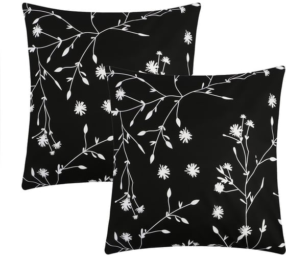 Комплект наволочек Этель White flowers (вид 3) 70x70 см - 2 шт., 100% хлопок, поплин 9423667
