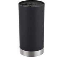 Подставка для ножей Bergner 11x11x22,2 см, пластик с элементами из стали, Wolfsburg BG-39922-MM