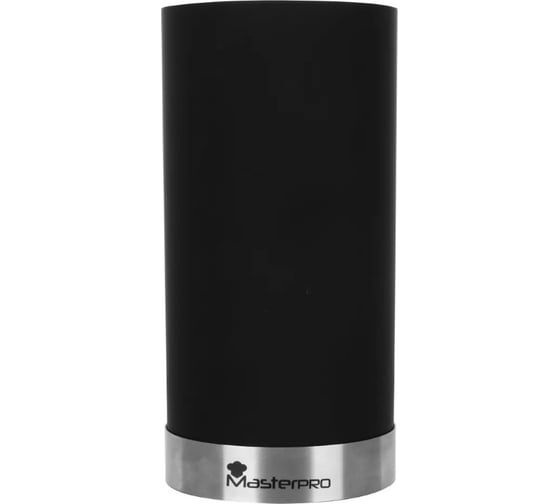 Подставка для ножей Bergner 11x11x22,2 см, пластик с элементами из стали, Wolfsburg BG-39922-MM