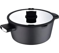 Кастрюля Bergner алюминий, 28 см, 6 л, стеклянная крышка, Ion Plus BG-35912-BK