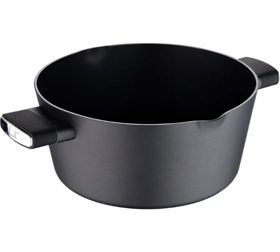 Кастрюля Bergner алюминий, 28 см, 6 л, стеклянная крышка, Ion Plus BG-35912-BK