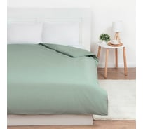 Пододеяльник Этель 200x215, цвет зеленый, 100% хлопок, поплин 125 г/м2 9241704