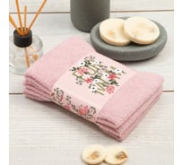 Набор махровых полотенец Этель For mom 30x30 см, 3 шт, 340 г/м2, 100% хлопок 7576362