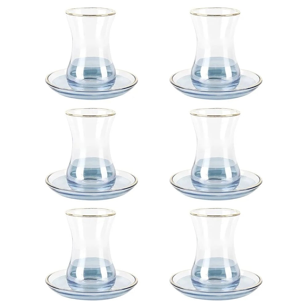 Набор армуд для чая Nouvelle Армуды с блюдцами, 12 предметов, 125 мл ...