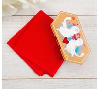 Полотенце махровое Этель Люблю тебя 30x30 см, 100 хлопок 340 г/м2 4677486