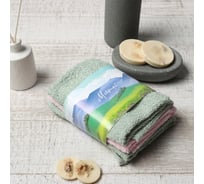 Набор махровых полотенец Этель Закат 30x30 см - 3 шт., 340 г/м2, 100% хлопок 10243082