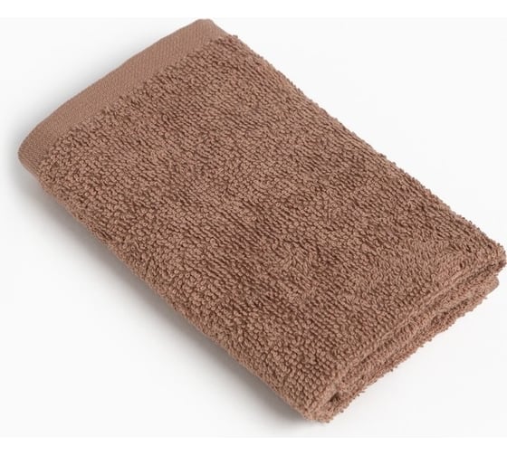 Полотенце махровое Этель 30x30 см, светлый шоколад, 100% хлопок, 340 г/м2 9424658 1