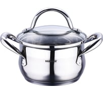 Кастрюля Bergner нержавеющая сталь, 20x11,5 см 3,5 л, Gourmet, стеклянная крышка BG-6507