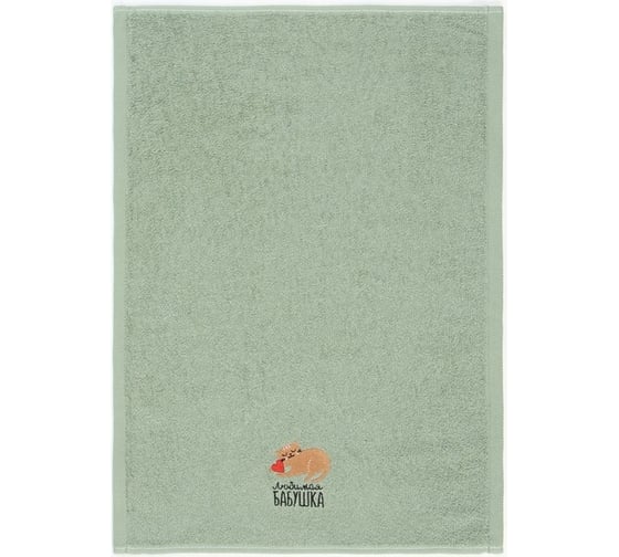 Полотенце махровое Этель Любимая бабушка 35x50 см, 100% хлопок, 350 г/м2 5373445