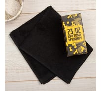 Полотенце махровое Этель Крутому мужику 30x30 см, 100 хлопок, 340 гр/м2 7546508