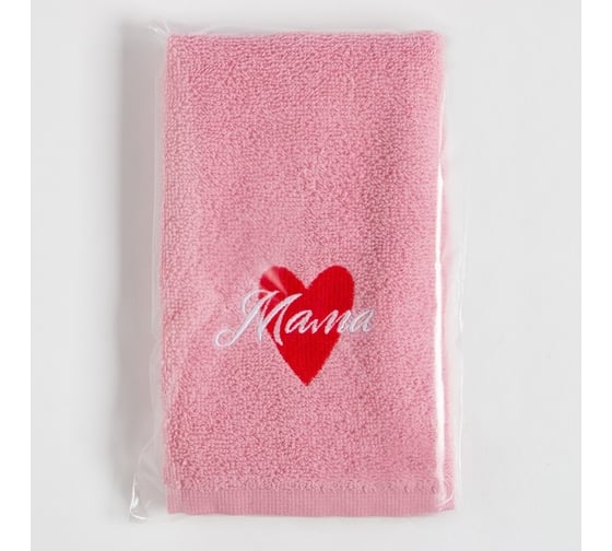 Полотенце махровое Этель Мама 30x60 см, 100% хлопок, 340 гр/м2 9397696