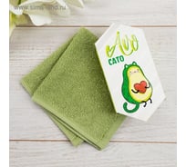 Полотенце махровое Этель Avocato 30x30 см, 100 хлопок, 340г/м2 5374108