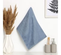 Полотенце махровое Этель серо-стальной, 30x60 см, 350 г/м2, 70%хлопок, 30% бамбук 9379106