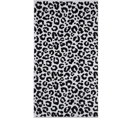 Полотенце махровое Этель Leopard черный, 70x130 см, 100% хлопок, 420 гр/м2 9472215