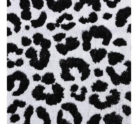 Полотенце махровое Этель Leopard черный, 70x130 см, 100% хлопок, 420 гр/м2 9472215