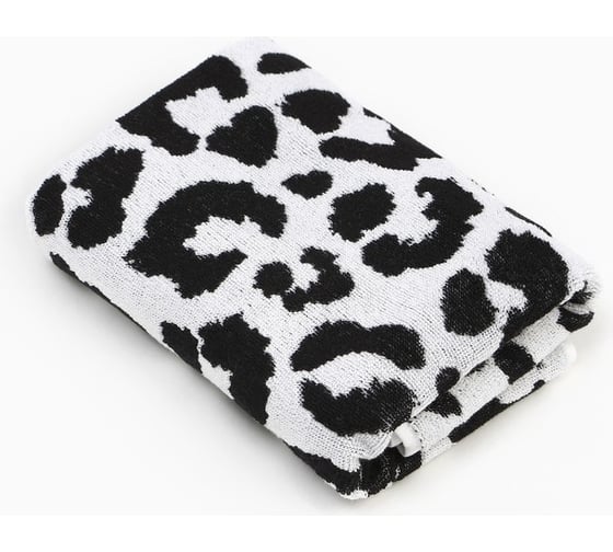 Полотенце махровое Этель Leopard черный, 50x90 см, 100% хлопок, 420 гр/м2 9472218