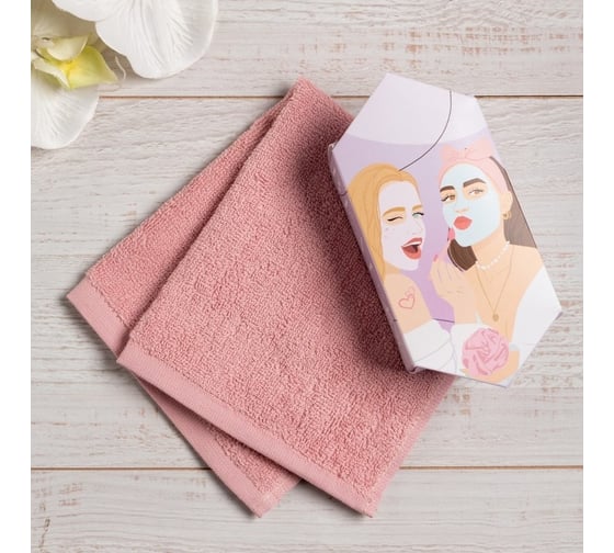 Полотенце махровое Этель Beauty 30x30 см, 100 хлопок, 340 гр/м2 7546518 1