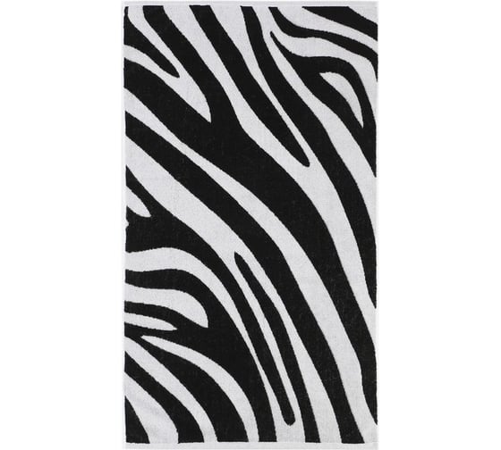 Полотенце махровое Этель Zebra черный, 70x130 см, 100% хлопок, 420 гр/м2 9492520