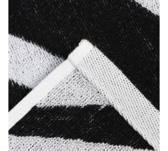 Полотенце махровое Этель Zebra черный, 70x130 см, 100% хлопок, 420 гр/м2 9492520