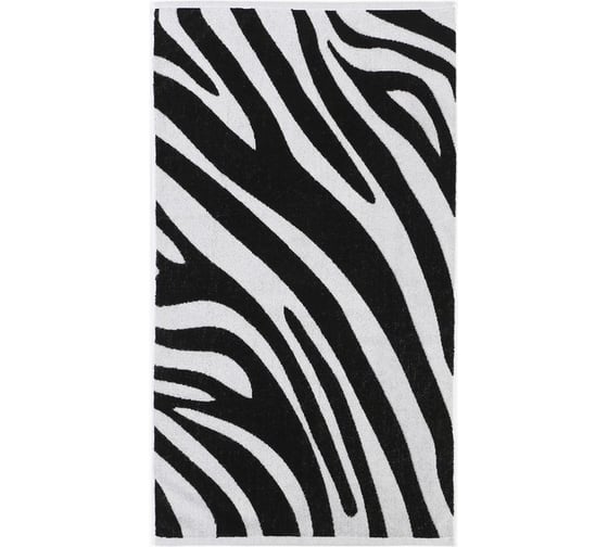 Полотенце махровое Этель Zebra черный, 50x90 см, 100% хлопок, 420 гр/м2 9472219