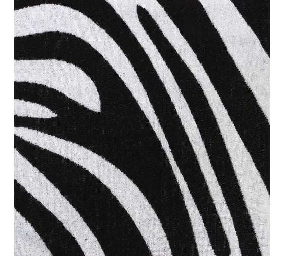 Полотенце махровое Этель Zebra черный, 50x90 см, 100% хлопок, 420 гр/м2 9472219