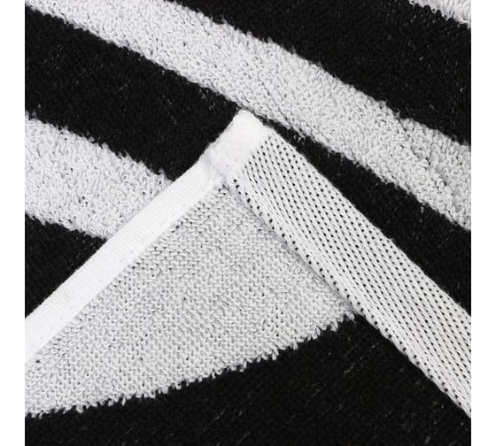 Полотенце махровое Этель Zebra черный, 50x90 см, 100% хлопок, 420 гр/м2 9472219