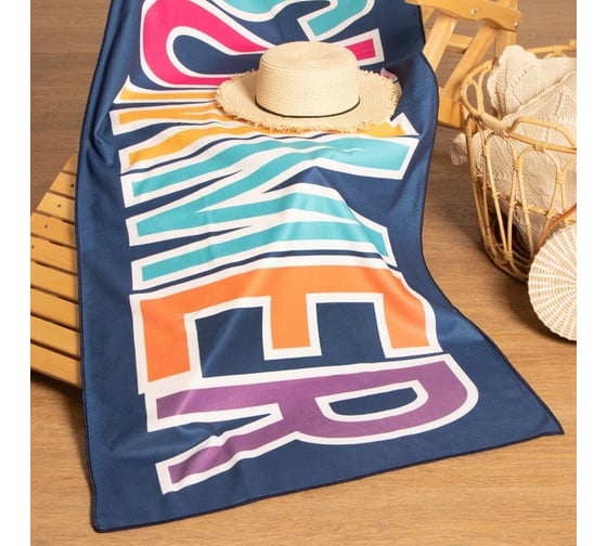 Полотенце пляжное Этель Summer 75x140 см, микрофибра, 100% п/э, 230 гр/м2 7696195