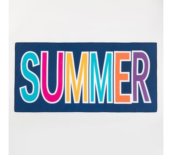 Полотенце пляжное Этель Summer 75x140 см, микрофибра, 100% п/э, 230 гр/м2 7696195