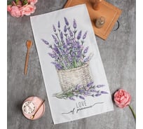 Полотенце Этель Lavender 40x73 см, 100% хлопок, саржа 190 гр/м2 7588539