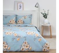 Комплект постельного белья Экономь и Я 1,5 спальный Blossom 143x215 см, 145x214см, 50x70 см 1 шт, 60 г/кв.м, микрофибра 10131652