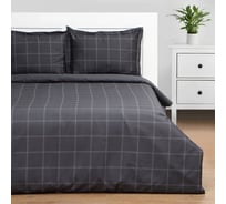 Комплект постельного белья Этель евро Cage: graphite, 200x215, 215x240, 50x70+3 2 шт, мако-сатин, 114 г/кв.м 10060118