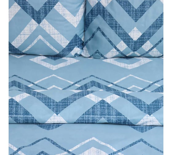 Комплект постельного белья Экономь и Я 1,5 спальный Zigzag 143x215 см, 145x214см, 50x70 см 1 шт, 60 г/кв.м, микрофибра 10227966