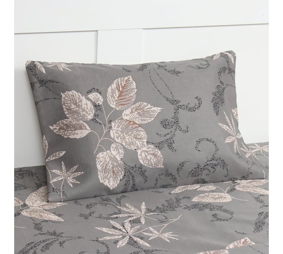 Комплект постельного белья Экономь и Я 1,5 спальный Leaf fall 143x215 см, 145x214см, 50x70 см 1 шт, 60 г/кв.м, микрофибра 10227973